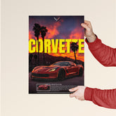 Corvette C7 Z06 – American Muscle Sunset Poster